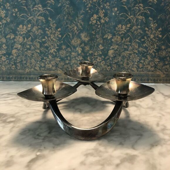 Vintage Mid-Century Modern Tapered Candle Holder - Picture 2 of 4